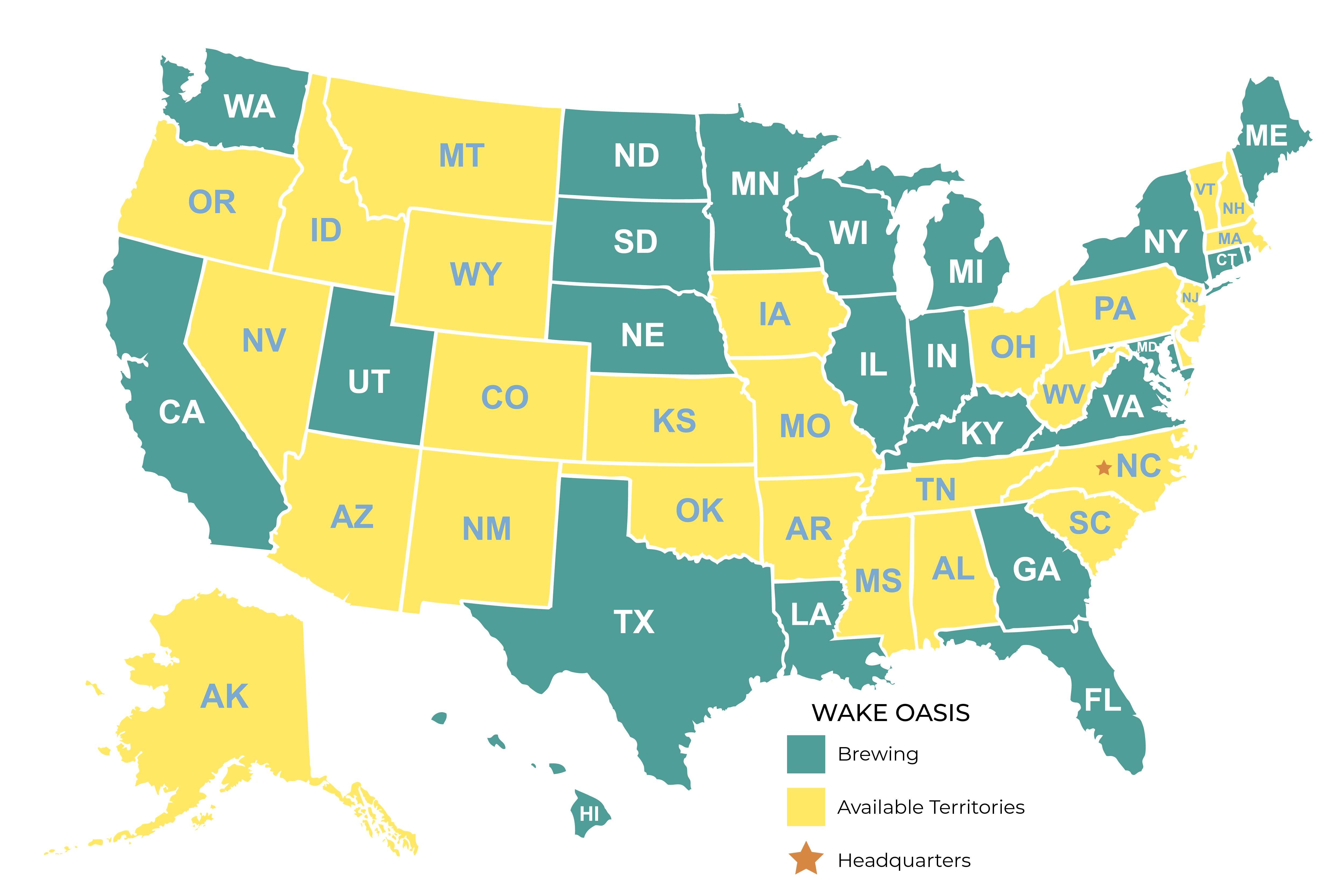 Franchising at Wake Oasis Coffee Map